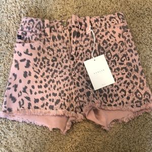 KanCan Pink Leopard Shorts-BWT